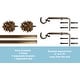 preview thumbnail 17 of 15, 3/4" Farmhouse Pinecone Curtain Rod Adjustable Designer Window Single Rod