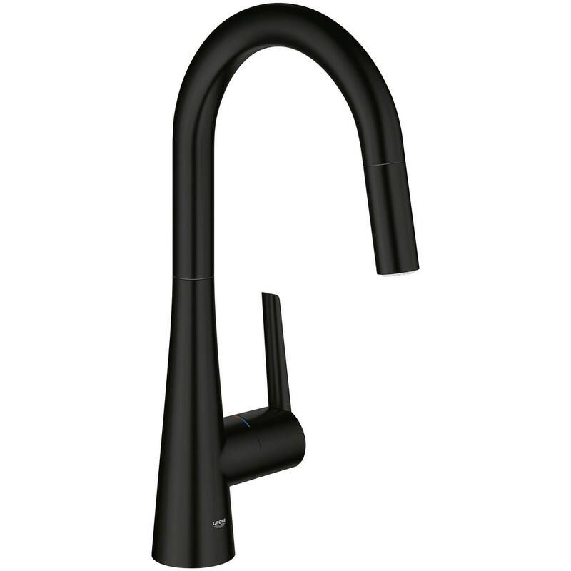 Grohe Zedra 1.75 GPM Single Hole Pull Down Kitchen Faucet with