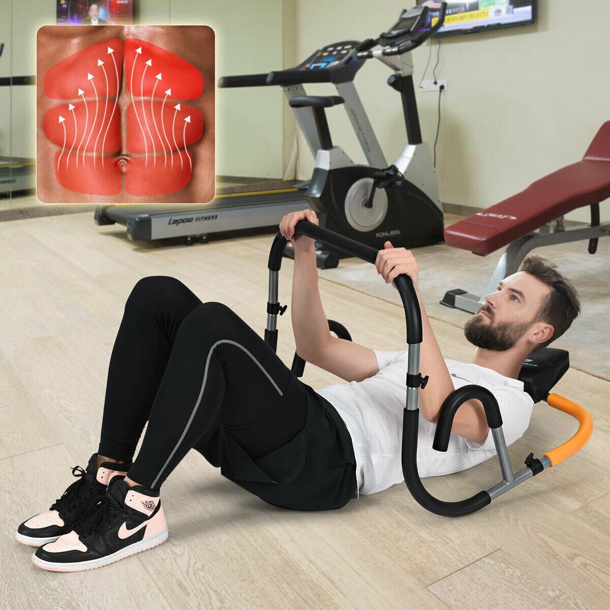 Goplus Ab Fitness Crunch Abdominal Exercise Workout Machine for Glider On Sale Bed Bath Beyond 18818160
