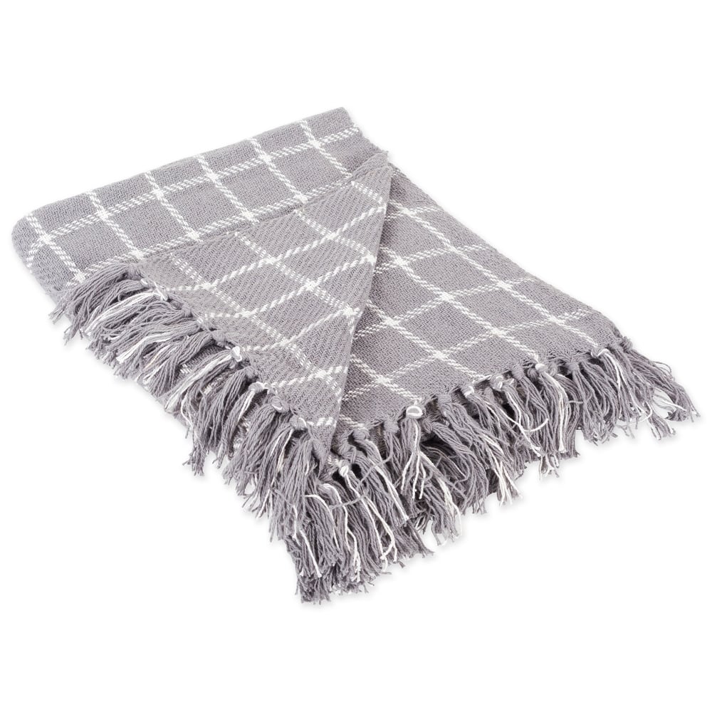 DII Checked Plaid Decorative Throw