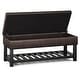 preview thumbnail 125 of 136, WYNDENHALL Essex 44 inch Wide Transitional Rectangle Ottoman Bench