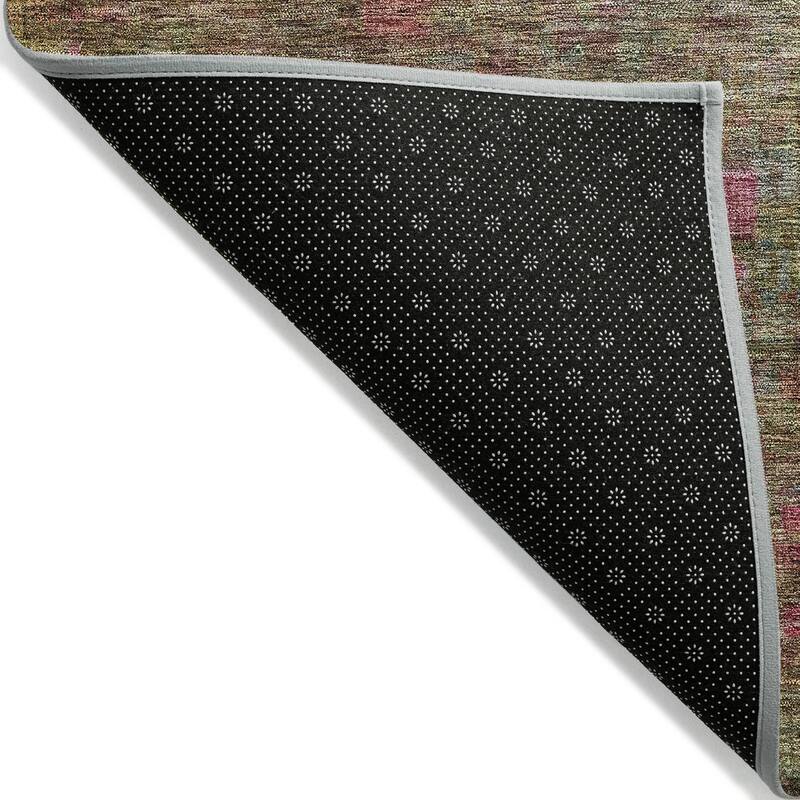 Machine Washable Indoor/ Outdoor Ombre Solid Chantille Rug
