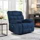 preview thumbnail 25 of 34, Blackshear Indoor Pillow Tufted Massage Recliner by Christopher Knight Home Black + Navy Blue