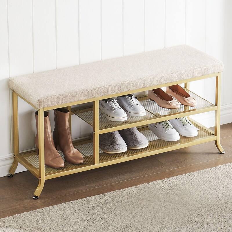 Shoe Bench, Small, Gold