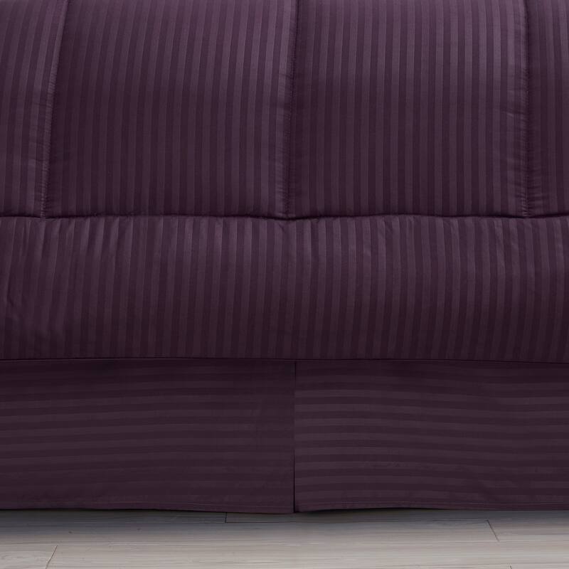 Sweet Home Collection 8 Piece Embossed Dobby Stripe Bed In A Bag All Season Complete Set