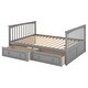 preview thumbnail 20 of 25, Full over Full Convertible Bunk Bed with Storage Drawers and Guardrails