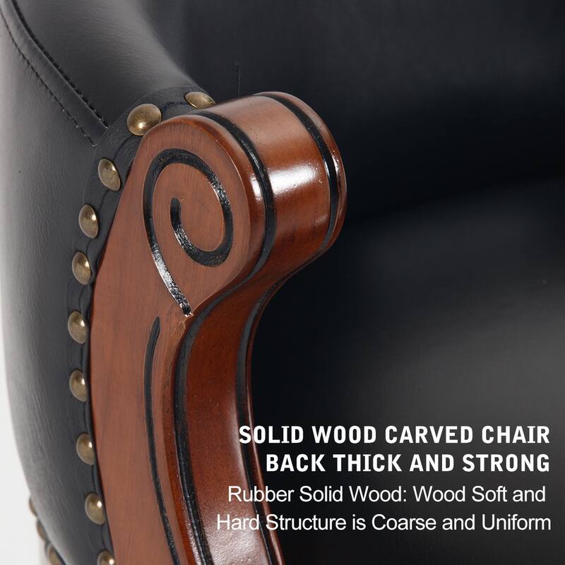 Cow top Leather Wooden Bar Stools, 360 Degree Swivel Bar Chair with Backs,Bar height Couner Height Barstools(black 1pc)