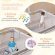 preview thumbnail 27 of 27, Honeyjoy Large Baby Playpen 50" x 50"/59" x 59" with Zipper Gate 50