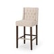preview thumbnail 4 of 11, Bayliss Tufted Wingback Barstool (Set of 2) by Christopher Knight Home