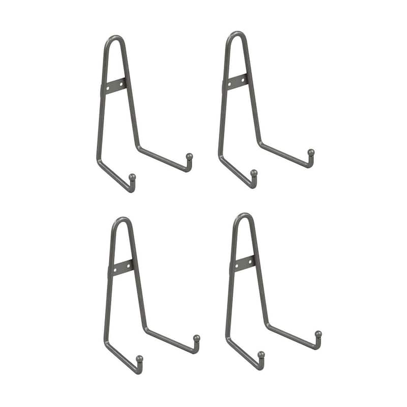Wall Metal Plate Rack, Set of 4 - Grey