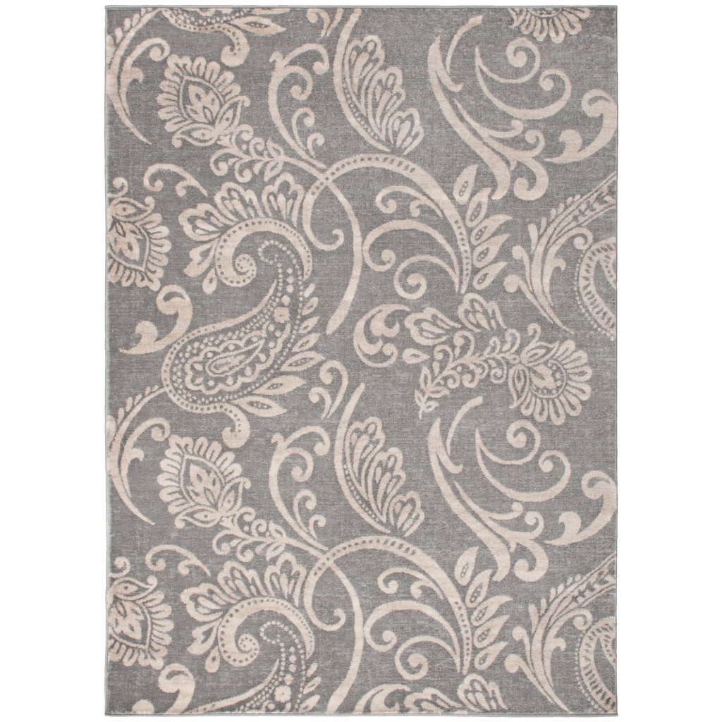 Galleria Gabrielle Gray Paisley Floral Rug