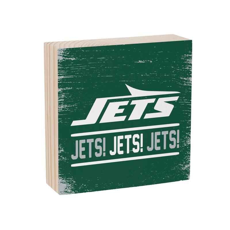 New York Jets Wooden Tabletop Mantel Shelf Sign