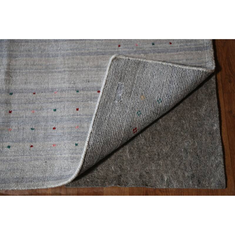 Hand Knotted Oriental 100% Wool Carpet Tribal Tribal Greys & Charcoal Gabbeh Area Rug - 12' 4'' X 9' 1''