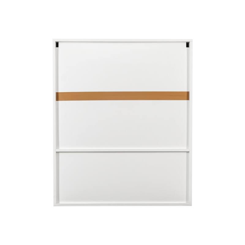 Bathroom Mirror Cabinet-Two Door Wall Cabinet Bathroom Vanity Mirror Cabinet with Facial Tissues Slot and Storage Area