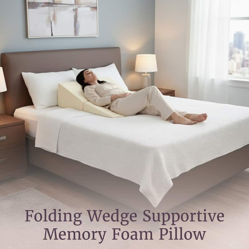 Natural Pedic Folding Wedge Memory Foam Pillow