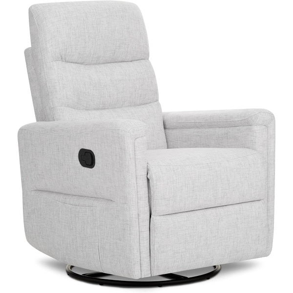 slide 2 of 12, Evolur Peyton Manual Recline Glider with Full 360-Degree Swivel Fog Grey