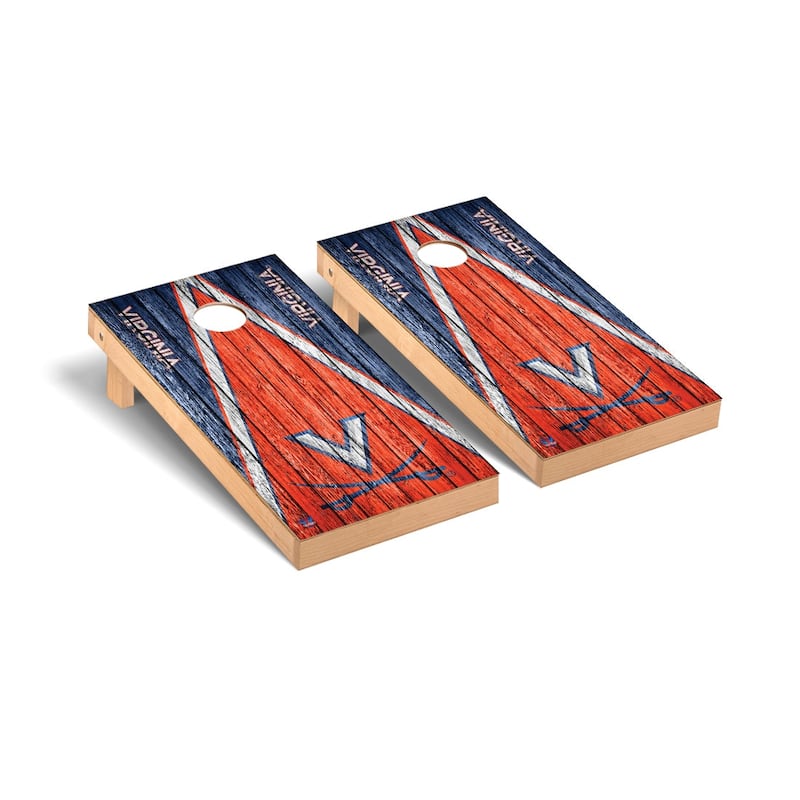 Virginia UVA Cavaliers Wahoos Triangle Cornhole Board Set - NO Accessories