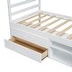 preview thumbnail 8 of 13, White Twin Size Wood Platform Bed with Removable Storage Shelves, 2 Built-in Storage Drawers