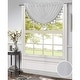 preview thumbnail 1 of 5, Morgan Rod Pocket Waterfall Valance With Fringe Tassels, 48x37 Inches - 48x37 Inches White