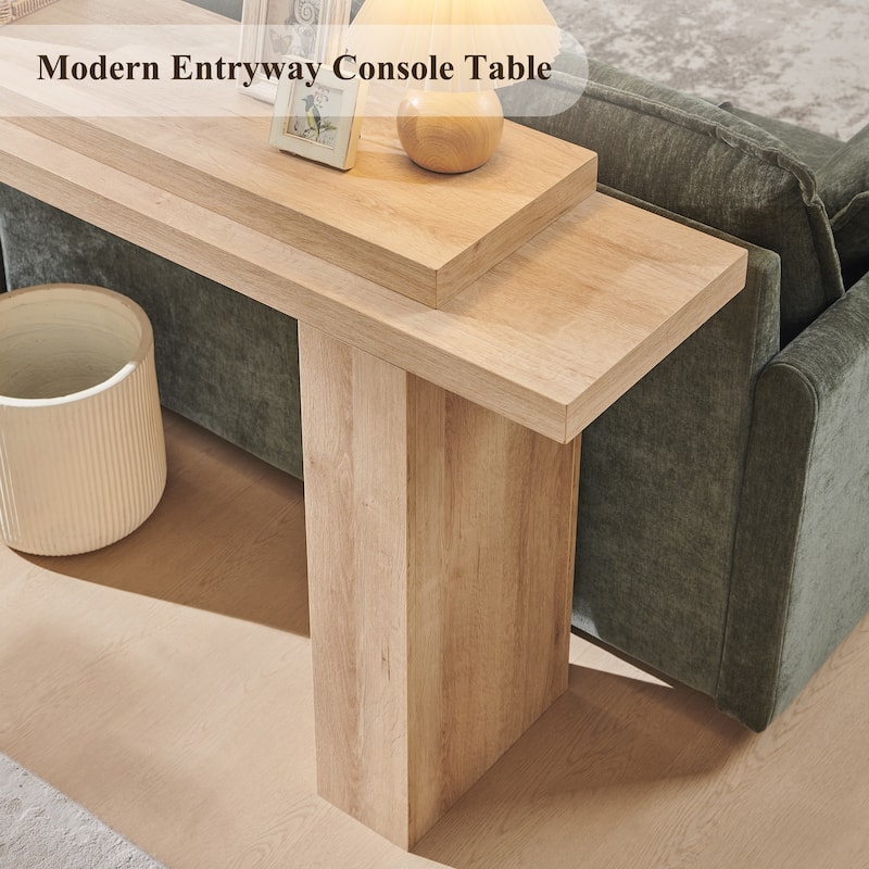 Modern Entryway Table, Wood Sofa Table Behind The Couch, Narrow Table