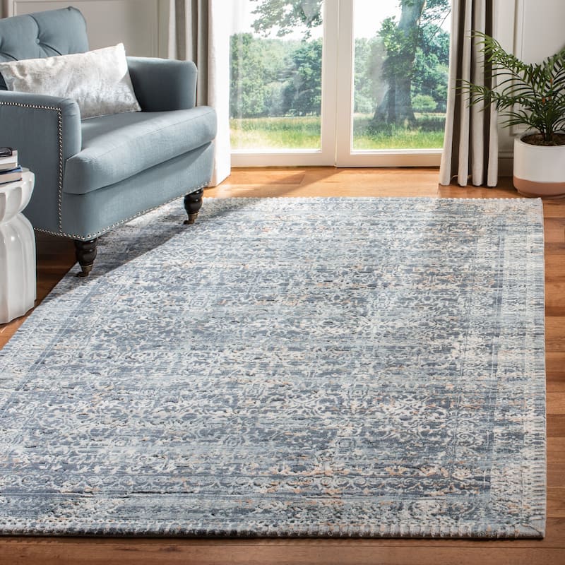 SAFAVIEH Cosmopolitan Folline Vintage Abstract Rug - 4' x 6' - Cream/Blue