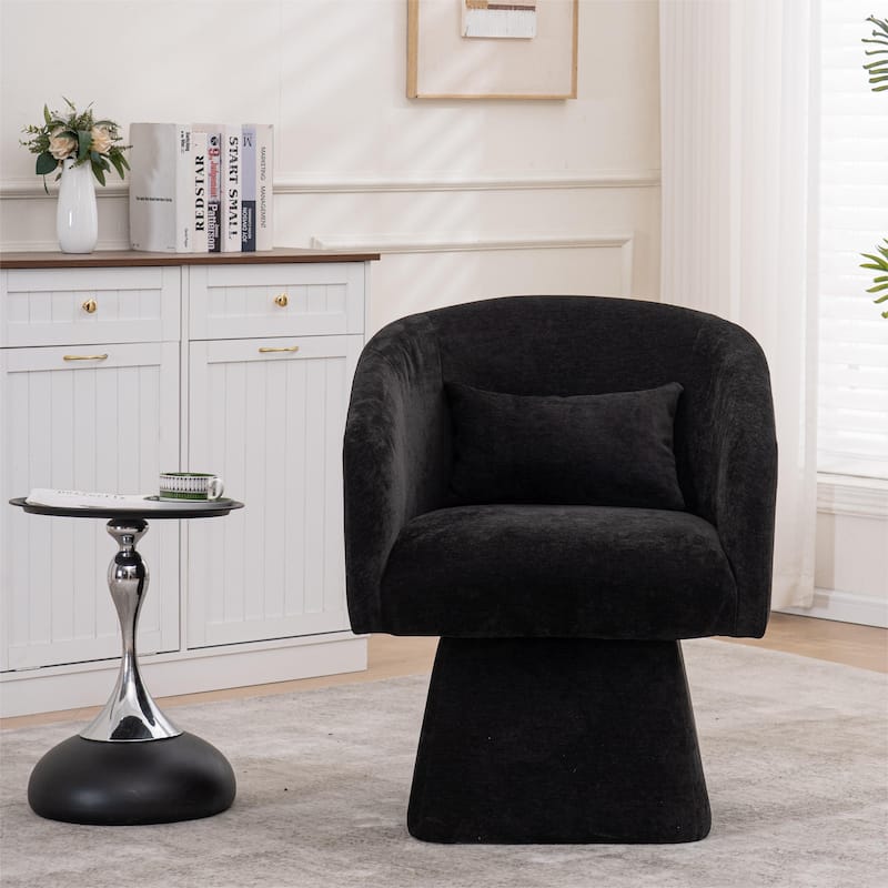 Chenille Swivel Lounge Chair