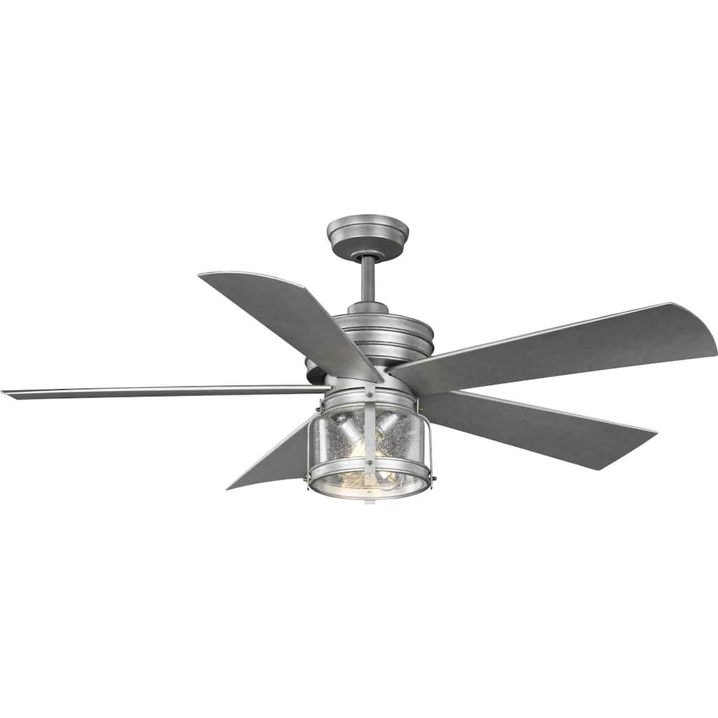 Midvale Collection 5-Blade Galvanized 56-Inch AC Motor Coastal Ceiling Fan - 56 in x 56 in x 20.85 in