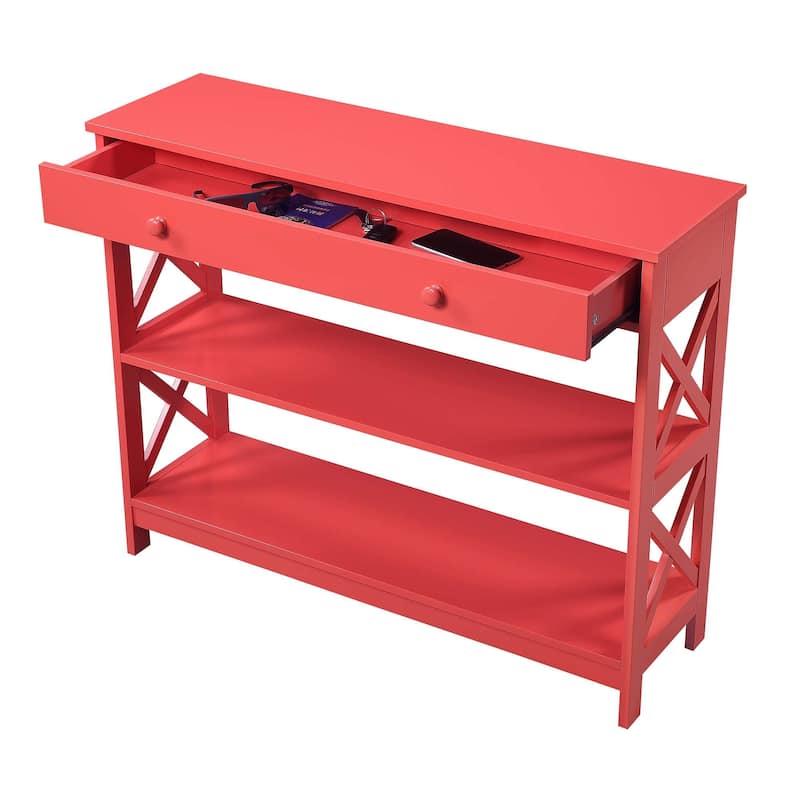 Convenience Concepts Oxford 1 Drawer Console Table with Shelves