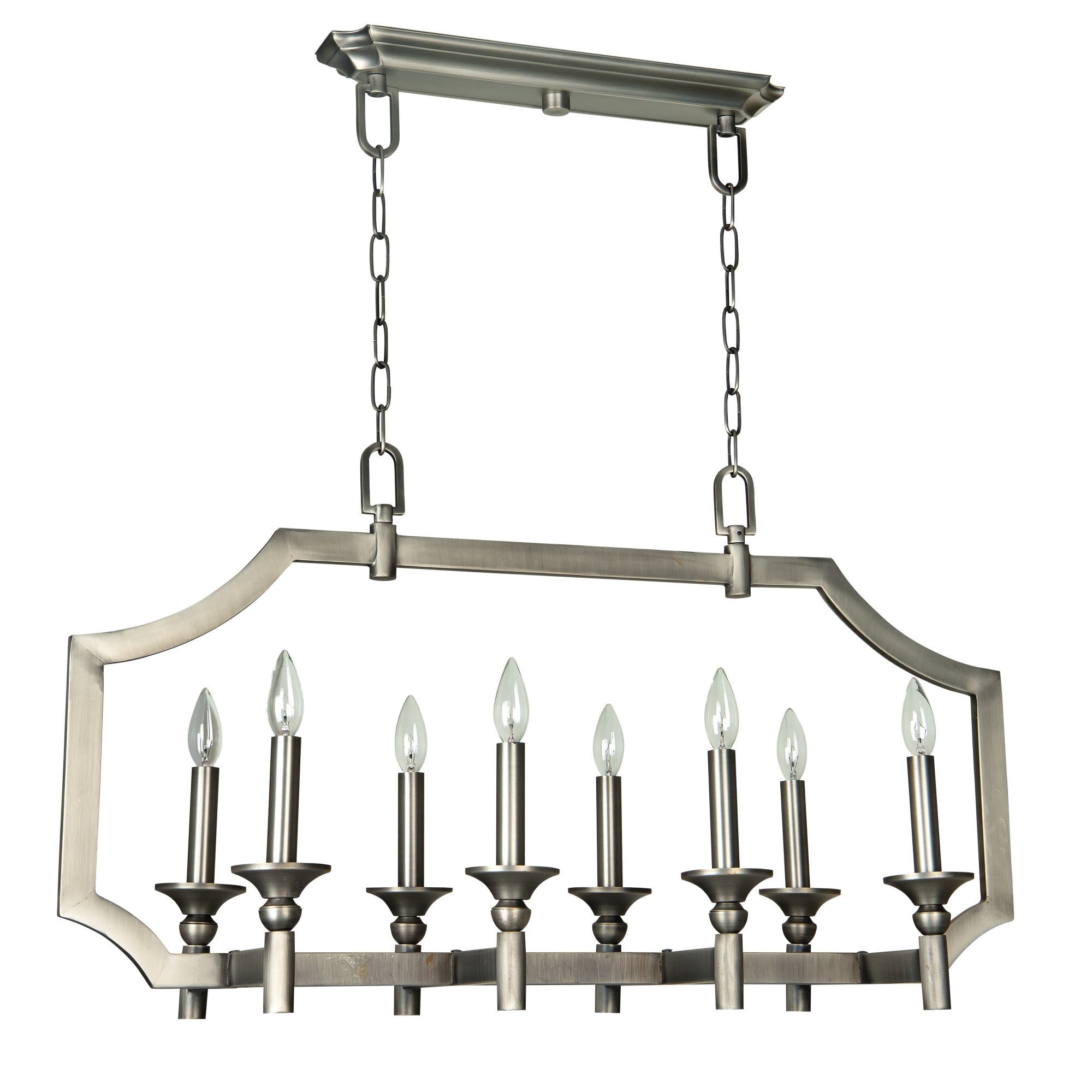 Craftmade 37378  Lisbon 8 Light Linear Chandelier - 37" Wide (Hardwired) - Chandeliers For Bedrooms by Overstock.com