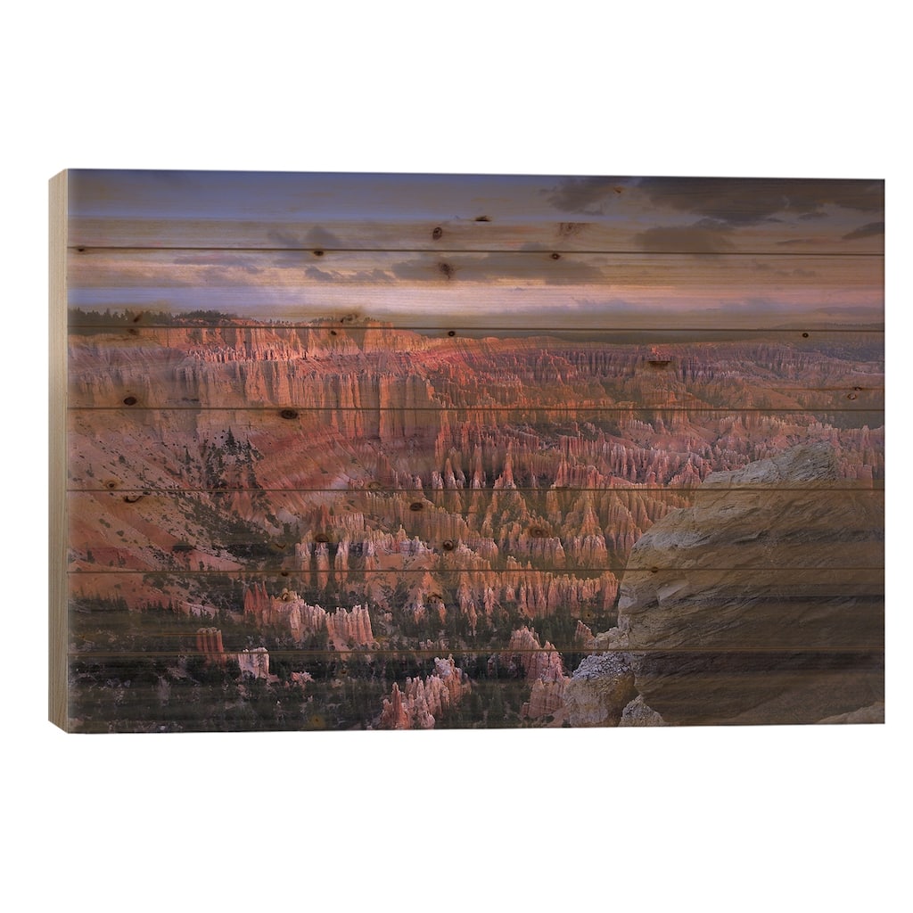 Amphitheater From Bryce Point, Bryce Canyon National Park, Utah Print On Wood by Tim Fitzharris - Multi-Color