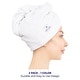 preview thumbnail 7 of 86, American Soft Linen 100% Cotton Hair Drying Towels for Women, Cotton Hair Turban Turkish Towel Wrap, Head Towel Cap for Hairs