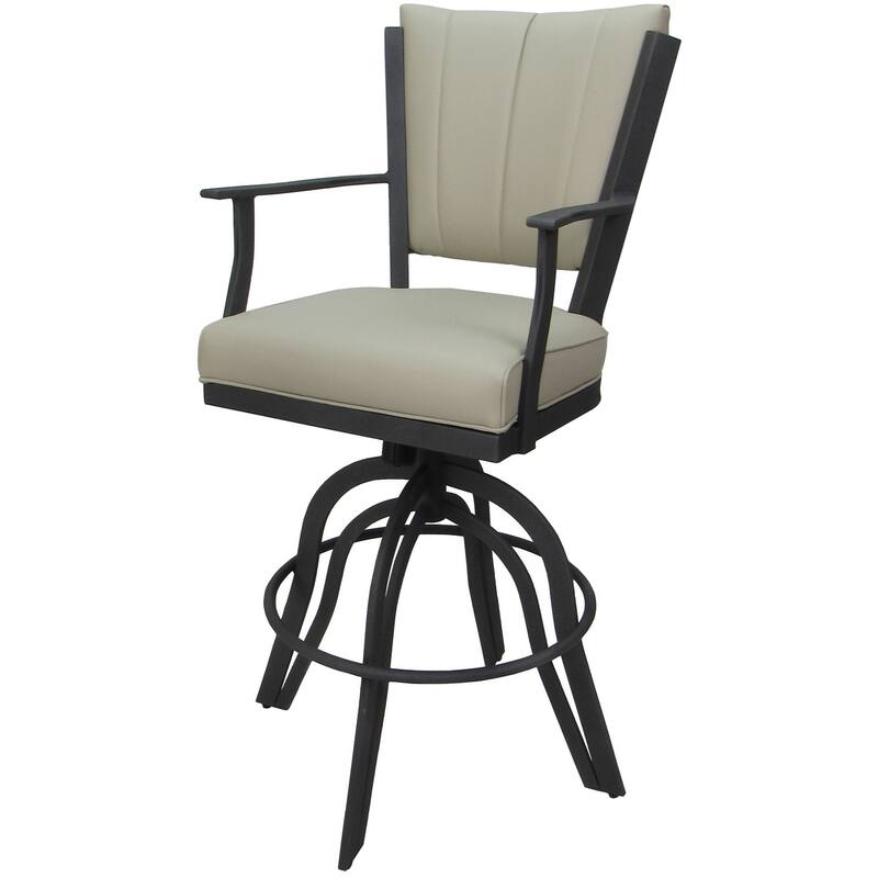 Montana Beige Swivel Tilt Metal 30" or Counter 26" Bar Stool - Grey - Counter Height