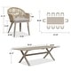 preview thumbnail 10 of 13, PURPLE LEAF 7 Pieces Patio Dining Set with Outdoor Aluminium Square Dining Table and Woven Rattan Chairs