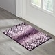 preview thumbnail 102 of 123, Better Trends 100% Micro Polyester Knitted Bathroom Rugs - Casablanca Collection with Chevron Pattern, Machine Washable Bath Mat 17" x 24" Rectangle - Purple
