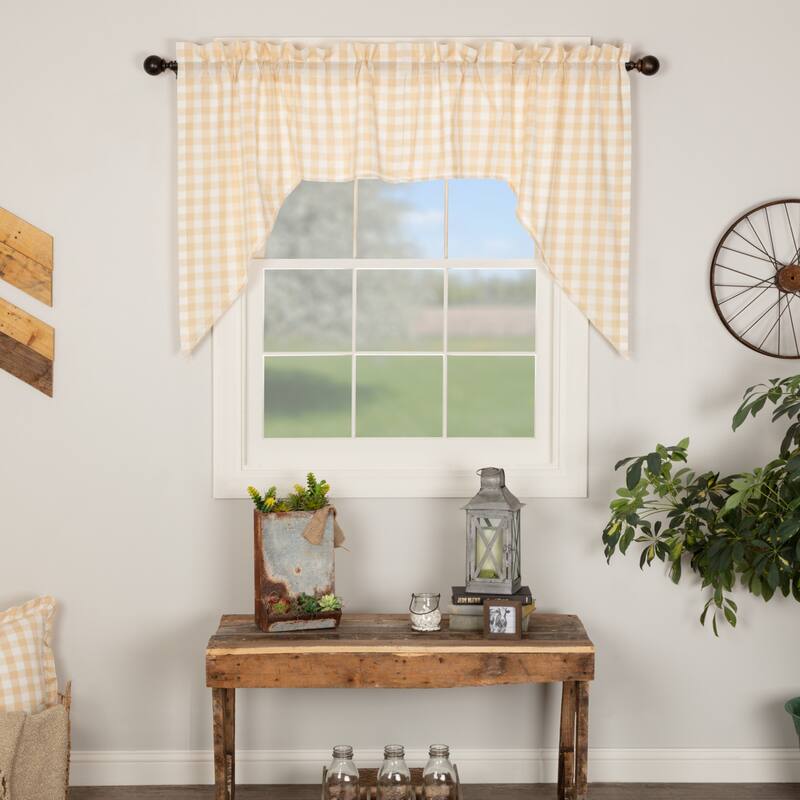 Annie Buffalo Check Swag Set - Swag 36x36x16 - Swag 36x36x16