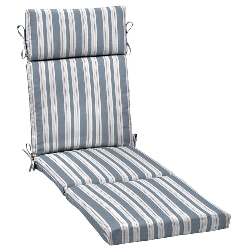 ARDEN Oceantex Outdoor Chaise Lounge Cushion 72 x 21 - 21 W x 72 D in. - Ocean Blue Stripe