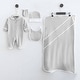 preview thumbnail 3 of 5, Cotton Satin 5-Piece Newborn Baby Set Grey