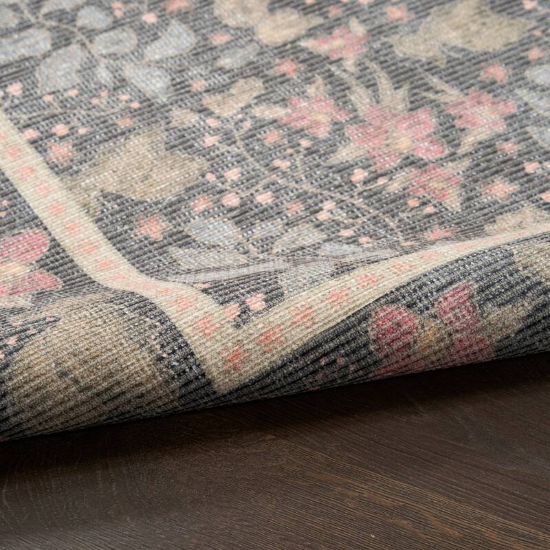 Nourison Botanical Washables Indoor only Textured Floral Area Rug