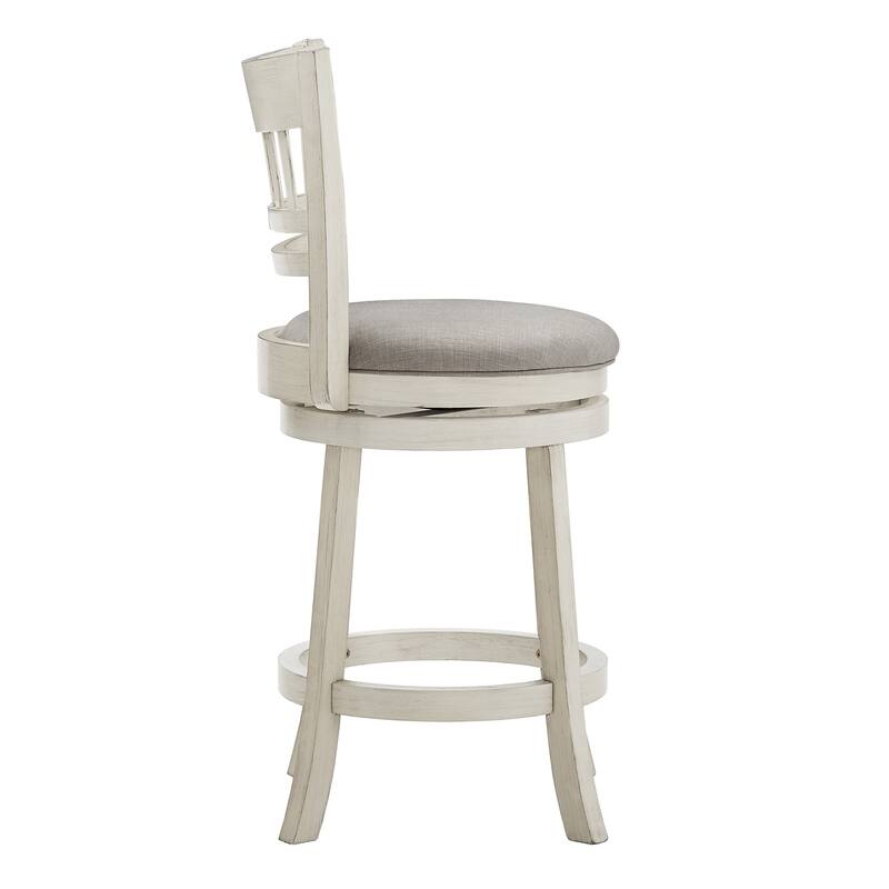 Verona Linen Lattice Back Swivel 24-inch Counter Height Stool by iNSPIRE Q Classic
