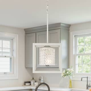 Moulins 1-light Modern Glam Crystal Geometric Kitchen Island Pendant Light - 8''