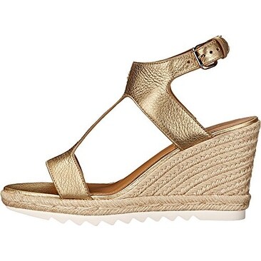 coach gold wedge sandals