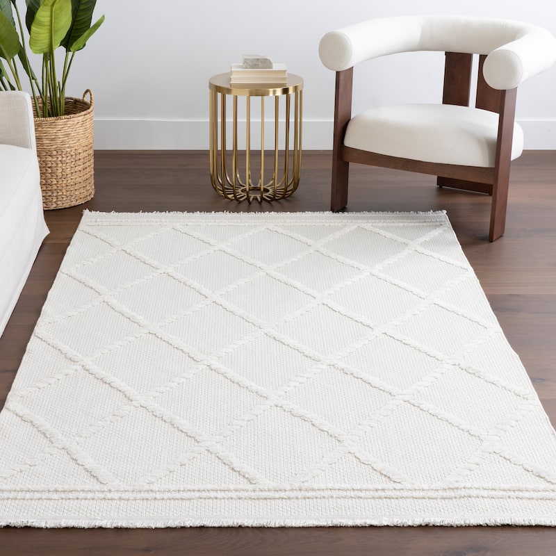 Nuloom Amalie Trellis Fringe Area Rug