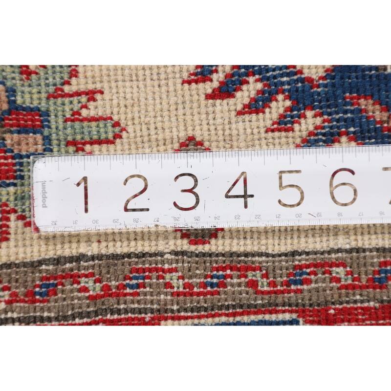 Traditional Red Kazak Foyer Rug Hand-Knotted Wool Carpet - 2'10" x 3'11"