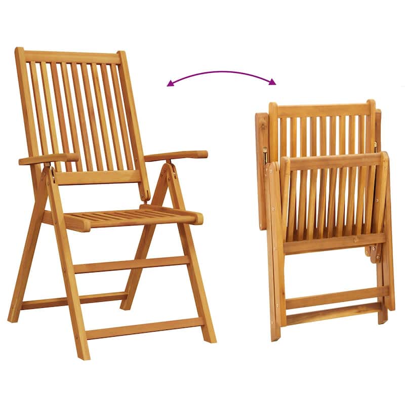 vidaXL 7 Piece Garden Dining Set Solid Wood Acacia