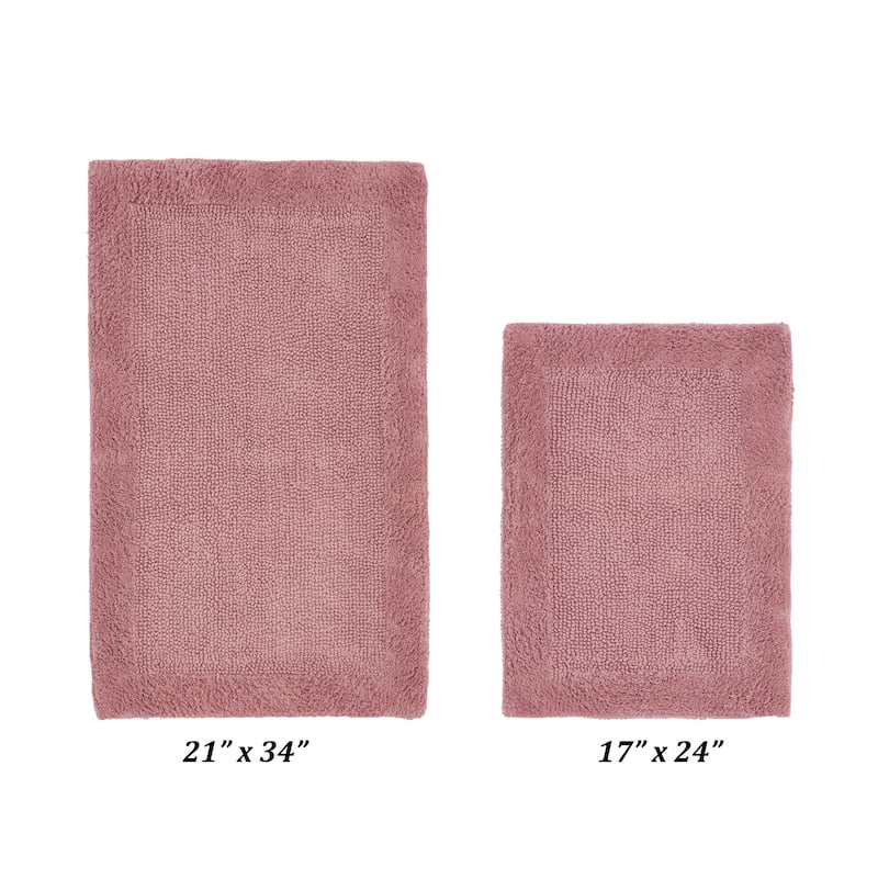 Better Trends Bath Rugs Set 100% Cotton Tufted Soft Water Absorbent Bathroom Rug for Shower, Sink Bath Mats Edge Collection