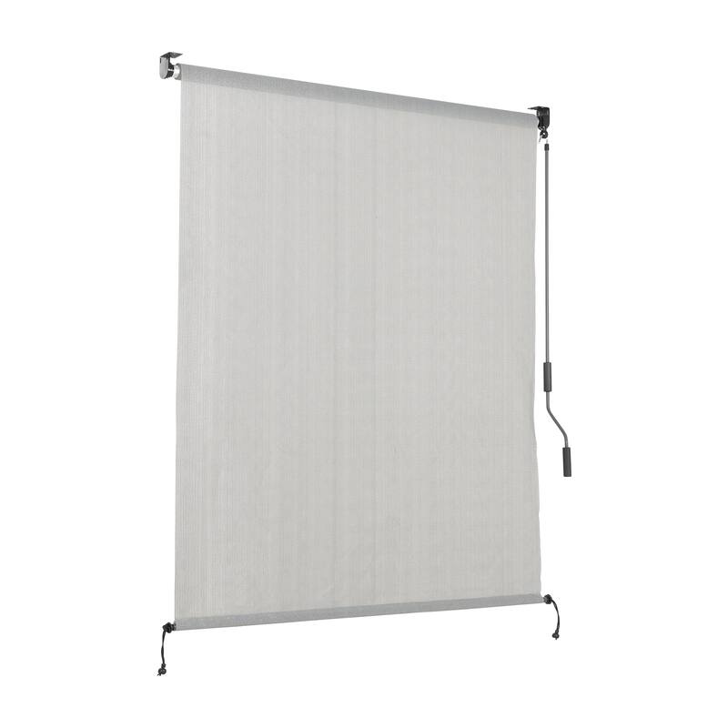 Aoodor Patio HDPE Fabric Roller Shade - 10' x 8' - Grey