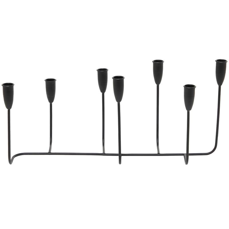 CosmoLiving by Cosmopolitan Black Metal Tapered 7 Plate Candelabra