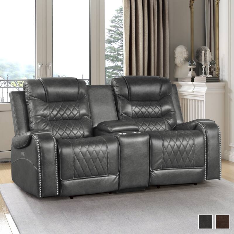 Lenci Power Double Reclining Loveseat