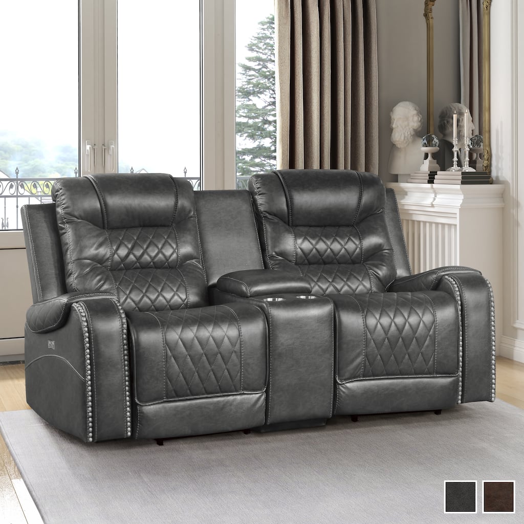 Lenci Power Double Reclining Loveseat