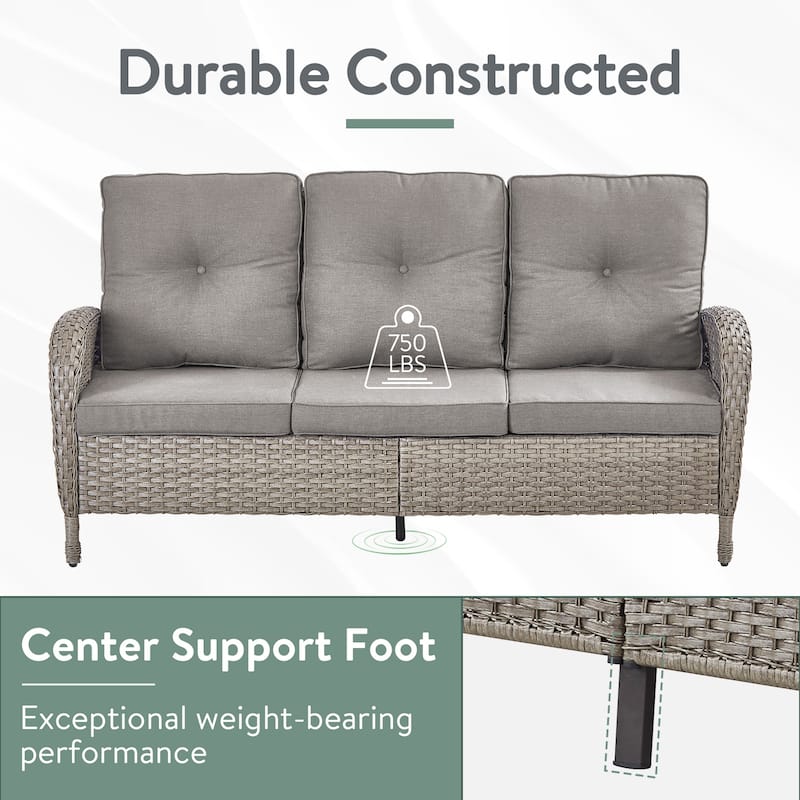 Outdoor Swivel Rocker Chairs with Sofa Table